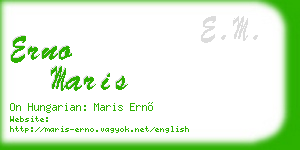 erno maris business card